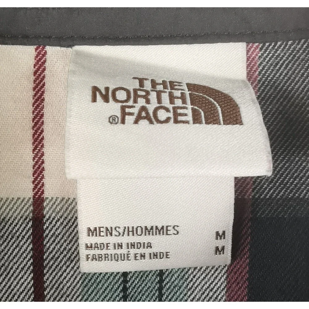 The North Face Shirt Mens Multicolor Plaid Flannel Long Sleeve Size M PIT 22in
